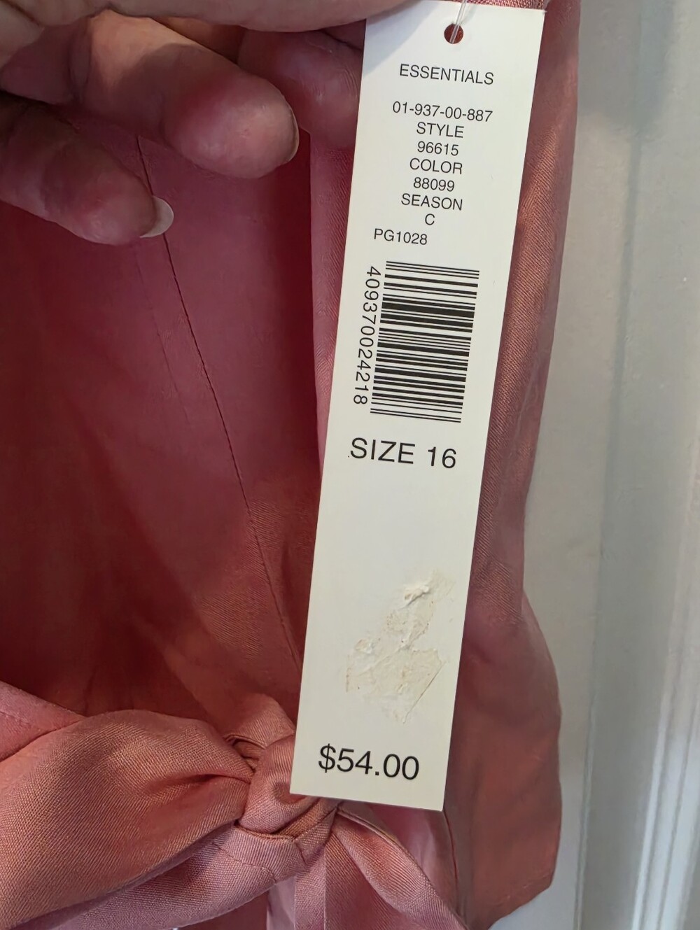 NWOT Kate Hill Pink Sleeveless Wrap Blouse with Side Tie - Picture 7 of 9